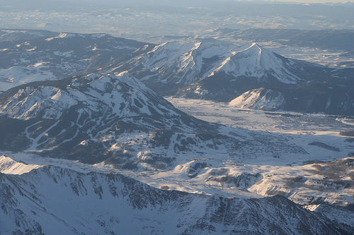 Crested Butte Aerial Winter